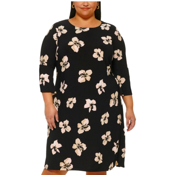 Tommy Hilfiger Plus Size Floral Jersey Dress 18 W - Picture 1 of 6